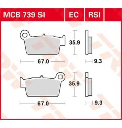 TRW Brake pads for Motocross APRILIA, BETA, GAS GAS, KAWASAKI, SHERCO, SUZUKI, TM RACING