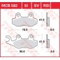 TRW multi-purpose sintered metal brake pads for Motocross APRILIA, KAWASAKI, SUZUKI 1989 to 2024 TRW multi-purpose sintered metal brake pads for Motocross APRILIA, KAWASAKI, SUZUKI 1989 to 2024