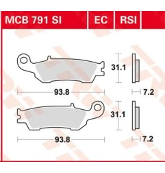 TRW -Bremsbeläge für YAMAHA, WR 250 F, WR 450 F, YZ 125, YZ 250, YZ 250 F, YZ 450 F, YZ 450 FX von 2007 bis 2023 – Art.-Nr. MCB