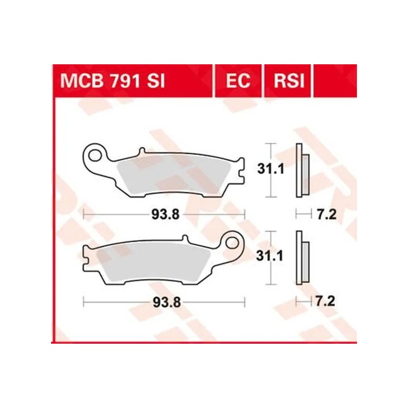 TRW Brake Pads for Motocross WR 250 F, WR 450 F, YZ 125, YZ 250, YZ 250 F, YZ 450 F, YZ 450 FX 2007 to 2023
