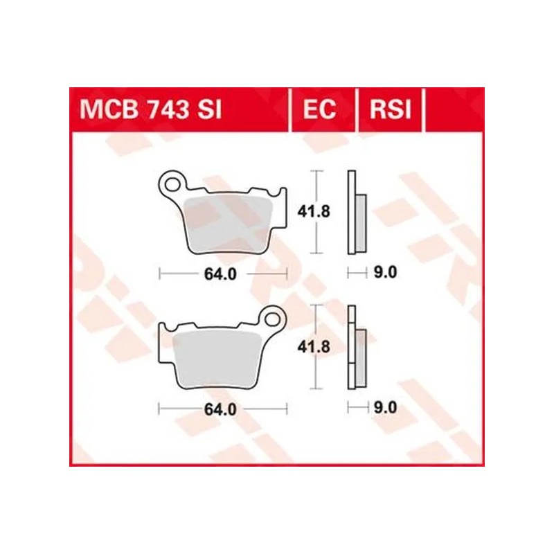 TRW SI Series Sintered Off-Road Brake Pads for Motocross BMW, GAS GAS, HUSABERG, HUSQVARNA, KTM