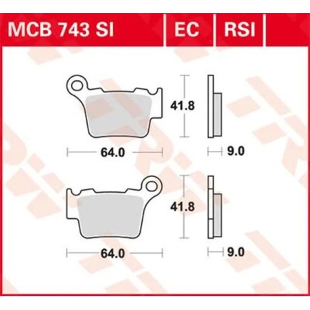 TRW SI Series Sintered Off-Road Brake Pads for Motocross BMW, GAS GAS, HUSABERG, HUSQVARNA, KTM