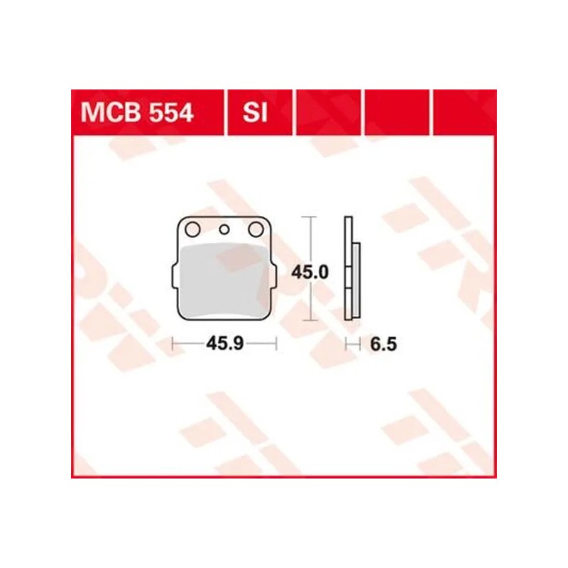 Off-Road Sintered Brake Pads SI Series TRW for Motocross HONDA, HUSQVARNA, YAMAHA 1986 to 2007 Off-Road Sintered Brake Pads SI Series TRW for Motocross HONDA, HUSQVARNA, YAMAHA 1986 to 2007