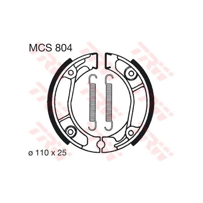 Mâchoires de frein TRW pour HONDA MT 50, XL 250 de 1977 à 2008 Mâchoires de frein TRW pour HONDA MT 50, XL 250 de 1977 à 2008