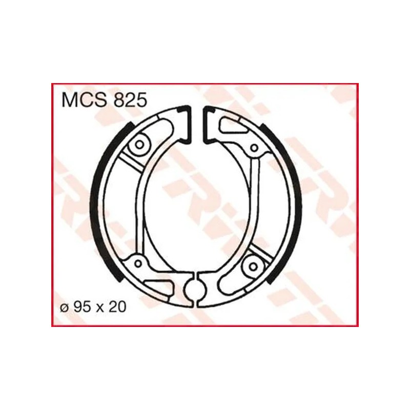 TRW brake shoes for CR 80, CRF 100, CRF 125, CRF 125 FB, CRF 70, CRF 80, QR 50 from 1984 to 2022