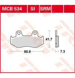 Versatile TRW sintered metal brake pads for Motocross XL 125 R, XL 250 R, XL 350 R, XL 600 R, XR 250 R