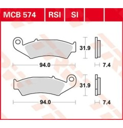 TRW SI Series Pastillas de freno sinterizadas Off-Road para HONDA Motocross 1987 a 2008