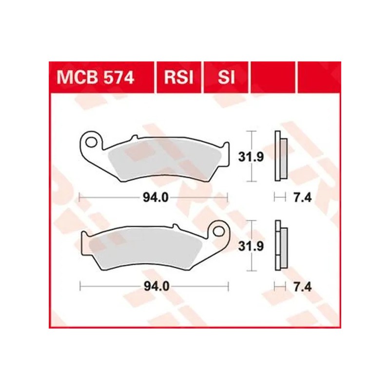 TRW SI Series Sintered Off-Road Brake Pads for HONDA Motocross 1987 to 2008 TRW SI Series Sintered Off-Road Brake Pads for HONDA Motocross 1987 to 2008