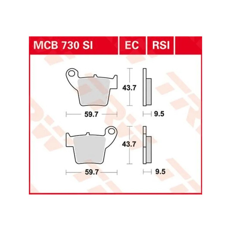 TRW SI Series Pastillas de freno sinterizadas Off-Road para Motocross HM MOTO, HONDA, TM RACING 2002 a 2026 TRW SI Series Pastillas de freno sinterizadas Off-Road para Motocross HM MOTO, HONDA, TM RACING 2002 a 2026