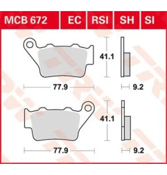 Gesinterte Bremsbeläge für die Hinterradbremse der SH-Serie TRW, APRILIA, BETA, BMW, CF MOTO, HONDA, HUSQVARNA, KTM 1993 bis 20