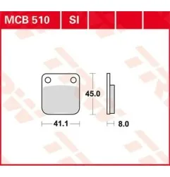 Gesinterte Offroad-Bremsbeläge der SI-Serie TRW, HONDA, KAWASAKI, SUZUKI, YAMAHA, KVF 300 2X4, KVF 300 4X4 1980 bis 2025 – Art.-