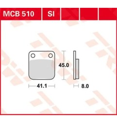 Sintered Off-Road Brake Pads SI Series TRW HONDA, KAWASAKI, SUZUKI, YAMAHA KVF 300 2X4, KVF 300 4X4, KVF 360 2X4 1980