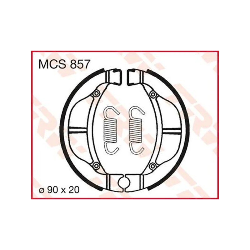 Brake shoes TRW KAWASAKI, SUZUKI KLX 110, KLX 110 L, KX 60 A, KX 60 B, KX 80, DR-Z 110, RM 60 1984 to 2017