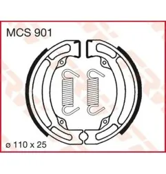 TRW -Bremsbeläge für KAWASAKI, SUZUKI KFX 50, KLX 125, KLX 125 L, DR-Z 125, DR-Z 125 L 1980 bis 2024 – Art.-Nr. MCS901