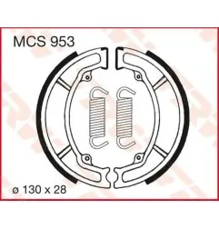 TRW -Bremsbacken für YAMAHA TT 250, TT 600, TY 250, YZ 100, YZ 125, YZ 125 X, YZ 250 von 1974 bis 2013 – Art.-Nr. MCS953