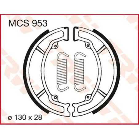 TRW -Bremsbacken für YAMAHA TT 250, TT 600, TY 250, YZ 100, YZ 125, YZ 125 X, YZ 250 von 1974 bis 2013 – Art.-Nr. MCS953