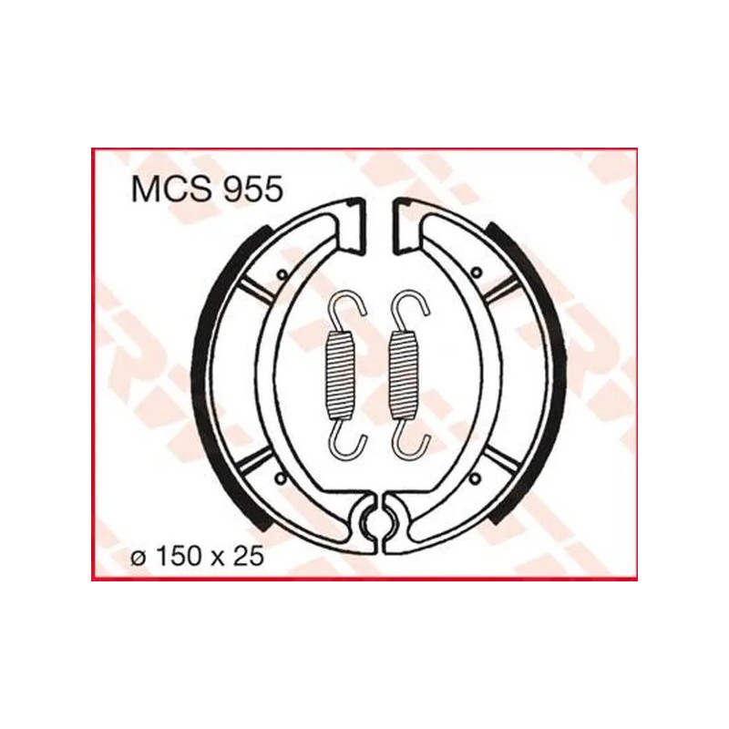 Brake shoes TRW YAMAHA XT 500, XT 550, XT 600, XT 600 Z, YZ 465, YZ 490 1975 to 1999 Brake shoes TRW YAMAHA XT 500, XT 550, XT 600, XT 600 Z, YZ 465, YZ 490 1975 to 1999
