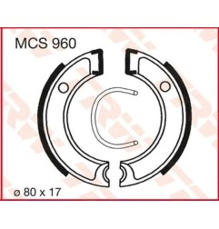 Zapatas de freno TRW YAMAHA CA 50 E, CG 50, CG 50 E, PW 50, SH 50 1982 a 2001