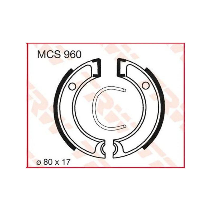 Mâchoires de frein TRW YAMAHA CA 50 E, CG 50, CG 50 E, PW 50, SH 50 1982 à 2001