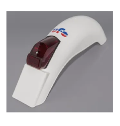 Guardabarros trasero universal vintage con luz UFO para Motocross