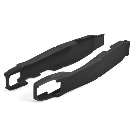 Black POLISPORT swingarm guards for SUZUKI RMZ 250, 450 from 2008 to 2018