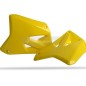 Ouies de radiateur POLISPORT jaune pour SUZUKI RM 125, 250 de 2001 à 2008
