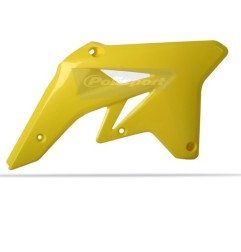 Yellow POLISPORT radiator fins for SUZUKI RMZ 250 from 2007 to 2009