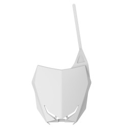 Plaque numéro frontale POLISPORT blanc pour SUZUKI RM 125, 250 de 2001 à 2008