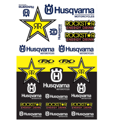 Planche d'Autocollants FACTORY EFFEX pour MotoCross