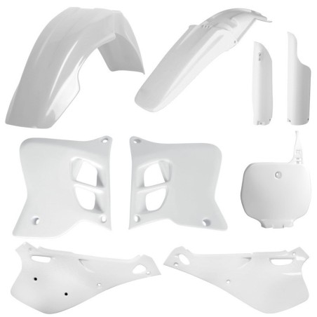 Kit plastique complet POLISPORT blanc pour YAMAHA YZ 125, 250 de 1993 à 1995