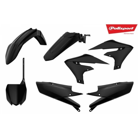 Complete plastic kit POLISPORT black for YAMAHA YZF, YZFX 250, 450 from 2018 to 2023