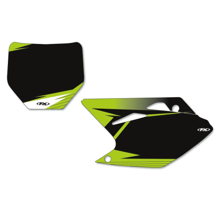Kit plaque numéro graphique pré-découpé FACTORY EFFEX pour KAWASAKI KX 450 de 2012