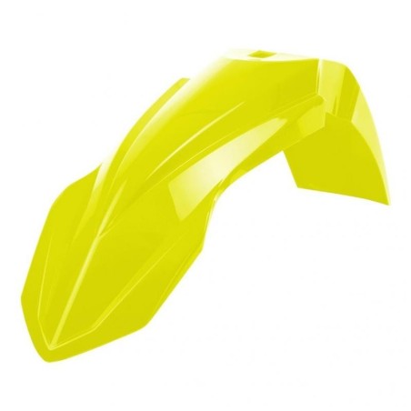 Garde boue avant POLISPORT jaune fluo pour YAMAHA YZ, YZF, WRF 125, 250, 450 de 2002 à 2021