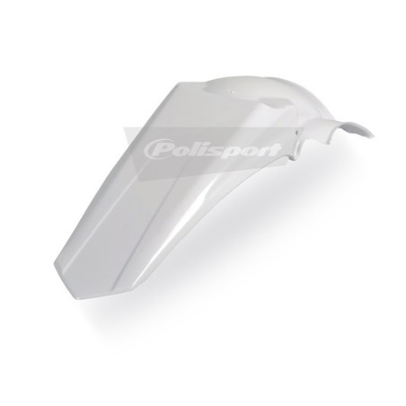 Garde boue arrière POLISPORT blanc pour YAMAHA WRF 250, 450 de 2007 à 2015