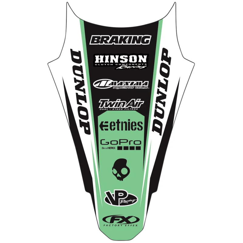 Kit guardabarros trasero FACTORY EFFEX para KAWASAKI KX 250, KX 450 de 2009 a 2012