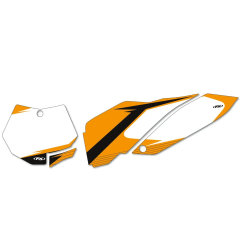Kit de placa de matrícula gráfica precortada FACTORY EFFEX para KTM SX 125, SX 144, SX 150, SX 250 de 2007 a 2010