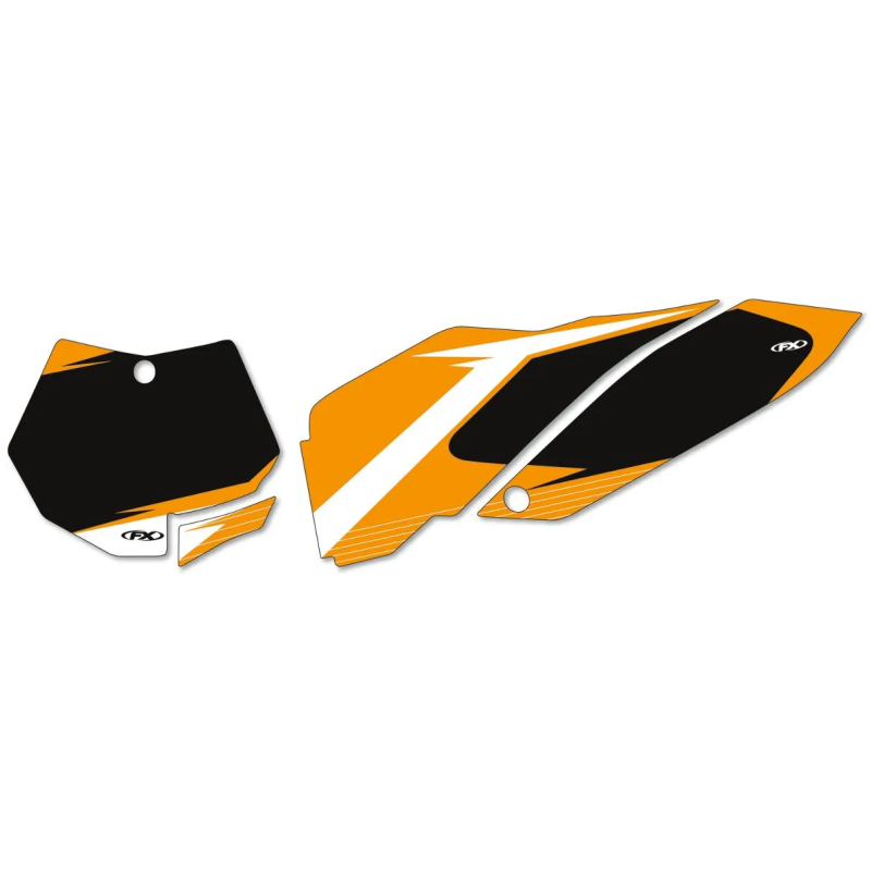 FACTORY EFFEX kit de placa de matrícula gráfica precortada para KTM SX, XC 150-300 de 2011 a 2012 FACTORY EFFEX kit de placa de matrícula gráfica precortada para KTM SX, XC 150-300 de 2011 a 2012