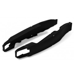 Black POLISPORT swingarm protectors for FANTIC XEF, XX, XXF, YAMAHA YZF, YZFX, WRF 250, 310, 450 from 2009 to 2026