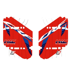 Kühlergitter mit Team Honda HRC 2022-Design „ BLACKBIRD “ für HONDA CRF 250, CRF 250 L ABS der Modelljahre 2014 bis 2017 – Art.-