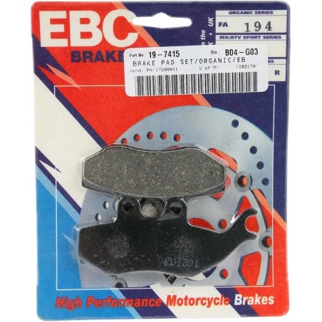 EBC "FA" base organic brake pads for AJP, APRILIA, BETA, GAS GAS, SHERCO from 1992 to 2025
