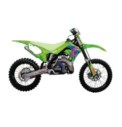 Retro deco kit with BLACKBIRD seat cover for KAWASAKI KX 125, KX 250 from 2003 to 2008