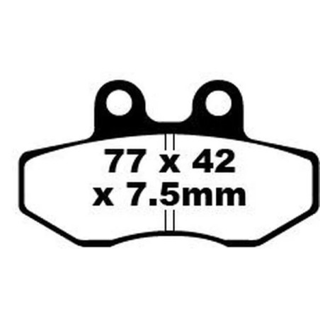 FA EBC series organic brake pads for APRILIA, BETA, GAS GAS, HUSQVARNA, RIEJU from 1985 to 2013