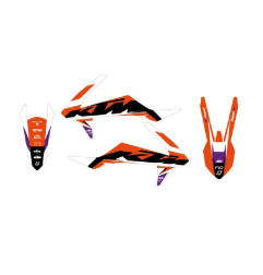 Kit déco Dream 5 BLACKBIRD pour KTM EXC 300, EXC 300 TPI, EXC-F 250, EXC-F 350, SX 125, SX 150, SX-F 250 de 2016 à 2019