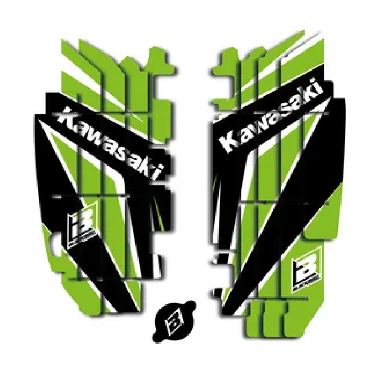 Autocollants de grille de radiateur BLACKBIRD pour KAWASAKI KX 450 F