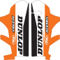 Adhesivos protectores de horquilla para KTM, EXC 125, 200, 250, 300, 400, 450, SX 125, 144, 250, 450, XC 200, 250, 300 de 2008 a