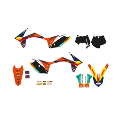 Kit déco Trophy BLACKBIRD pour KTM EXC 250, EXC 300, EXC 450, EXC 500, SX 125, SX 150, SX 250, SX-F 250