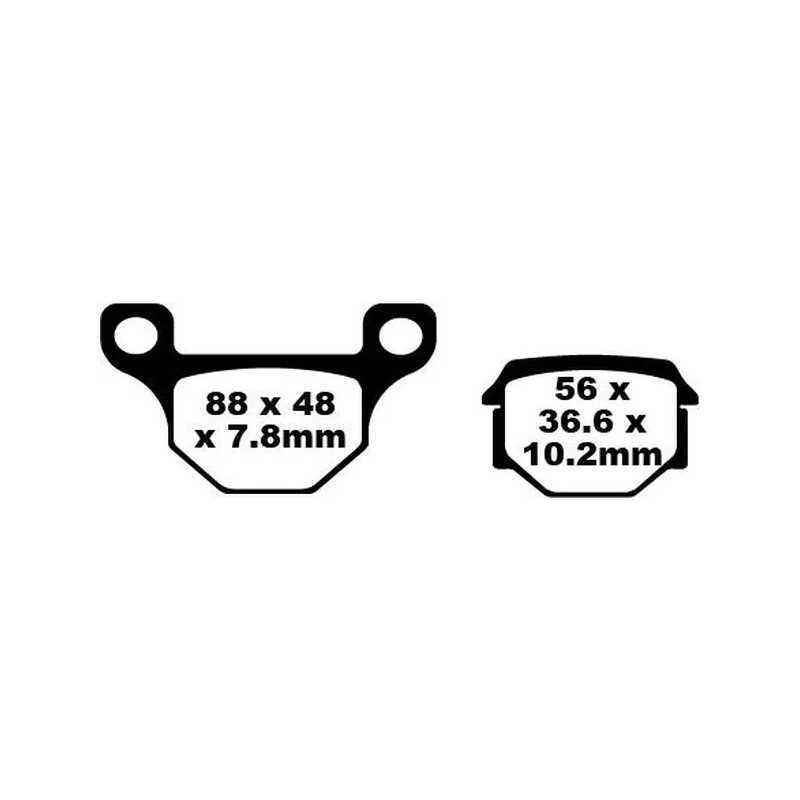 Pastillas de freno organiques de serie FA EBC para APRILIA, DERBI, GAS GAS, RIEJU, SUZUKI de 1983 a 2020