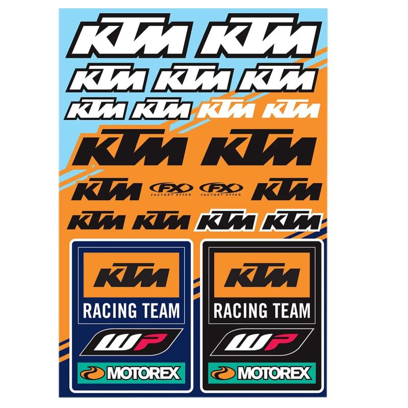 Planche d'Autocollants FACTORY EFFEX pour MotoCross