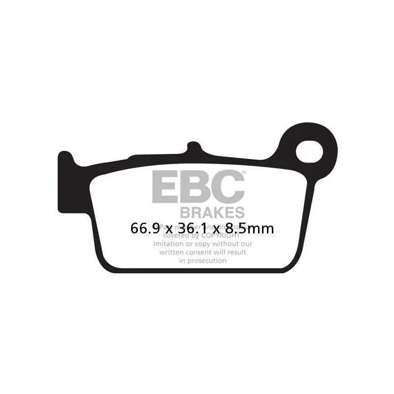 Fusion TT Sport EBC carbon brake pads for BETA, KTM, RIEJU ALP 125, ALP 200 from 2003 to 2025