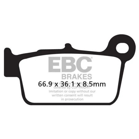 Fusion TT Sport EBC carbon brake pads for BETA, KTM, RIEJU ALP 125, ALP 200 from 2003 to 2025